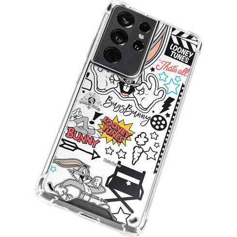 Looney Tunes Bugs Bunny Patches Galaxy S21 Ultra 5G Clear Case