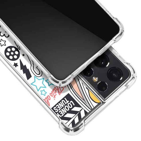 Looney Tunes Bugs Bunny Patches Galaxy S21 Ultra 5G Clear Case
