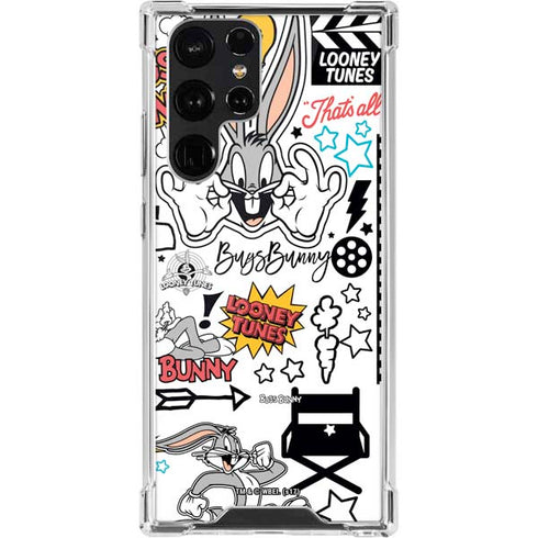 Looney Tunes Bugs Bunny Patches Galaxy S22 Ultra Clear Case