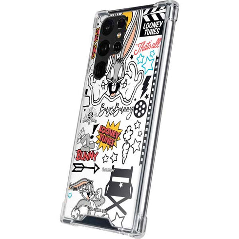 Looney Tunes Bugs Bunny Patches Galaxy S22 Ultra Clear Case