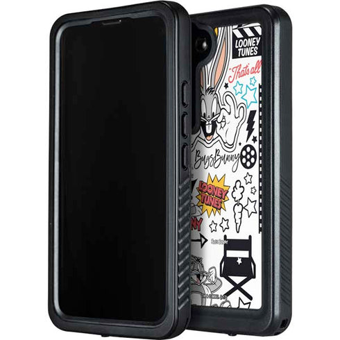 Looney Tunes Bugs Bunny Patches Galaxy S23 Plus Waterproof Case