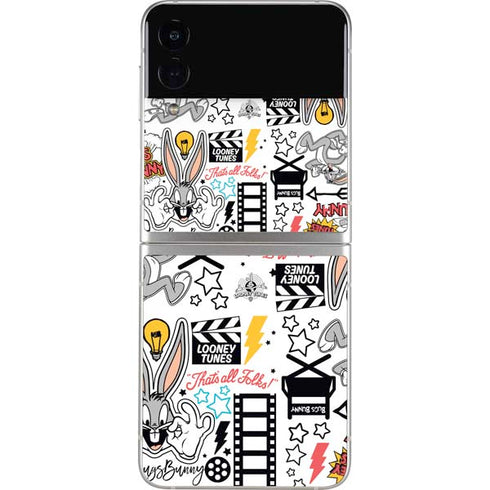 Looney Tunes Bugs Bunny Patches Galaxy Z Flip3 5G Skin
