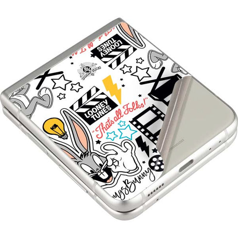 Looney Tunes Bugs Bunny Patches Galaxy Z Flip3 5G Skin
