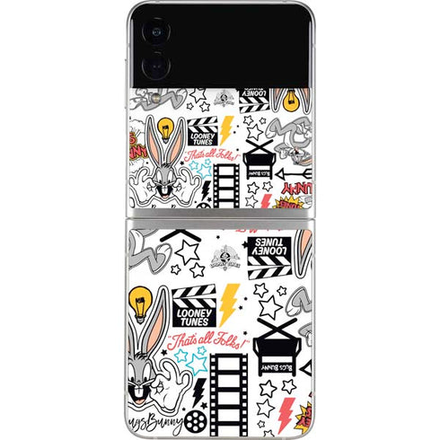 Looney Tunes Bugs Bunny Patches Galaxy Z Flip4 5G Skin
