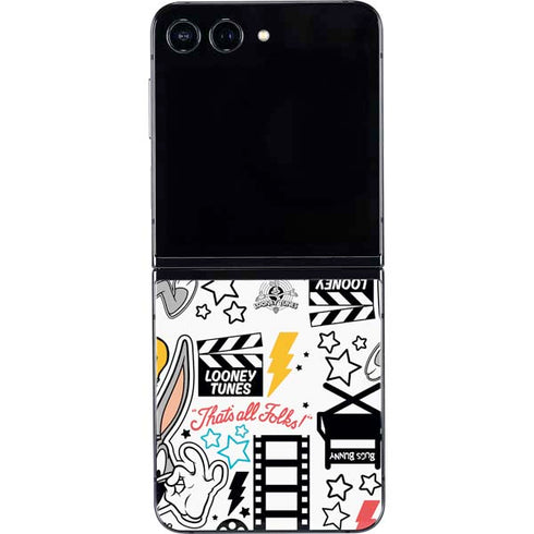 Looney Tunes Bugs Bunny Patches Galaxy Z Flip5 5G Skin