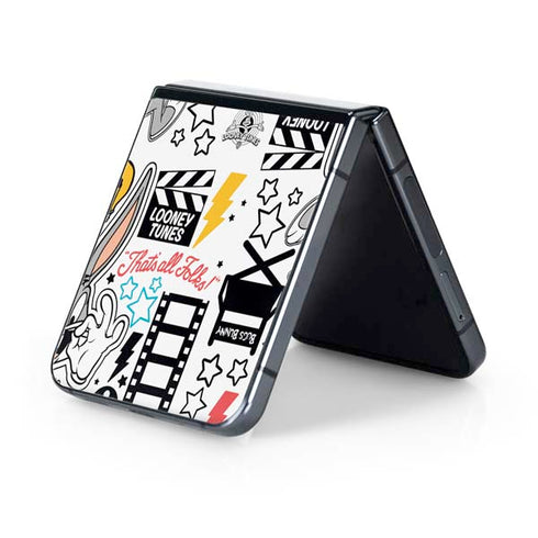 Looney Tunes Bugs Bunny Patches Galaxy Z Flip5 5G Skin