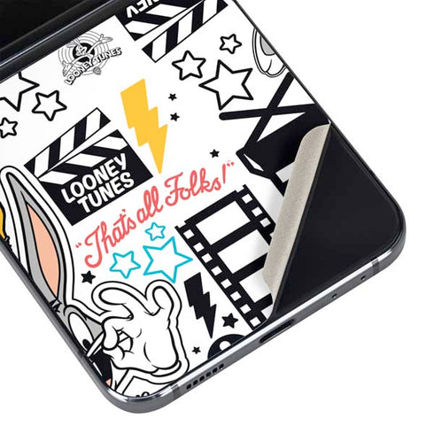Looney Tunes Bugs Bunny Patches Galaxy Z Flip5 5G Skin