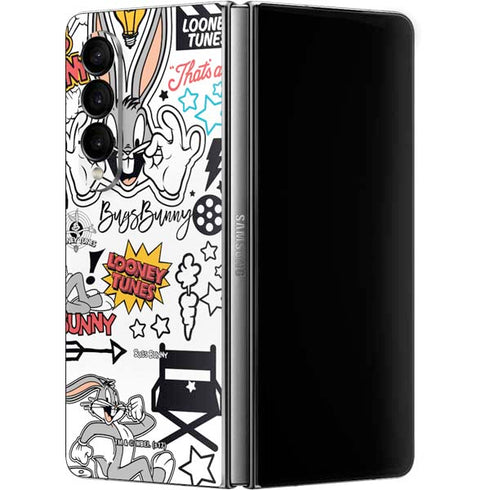 Looney Tunes Bugs Bunny Patches Galaxy Z Fold4 5G Skin