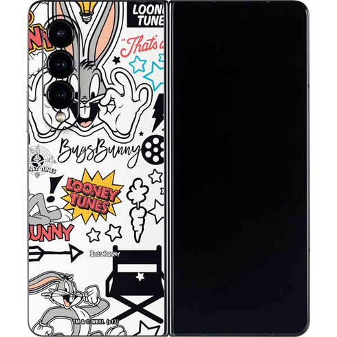 Looney Tunes Bugs Bunny Patches Galaxy Z Fold4 5G Skin