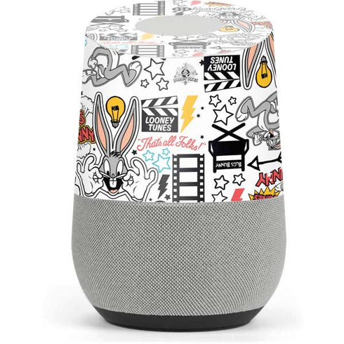 Looney Tunes Bugs Bunny Patches Google Home Skin
