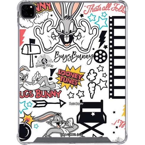 Looney Tunes Bugs Bunny Patches iPad Pro 12.9in (2020) Clear Case