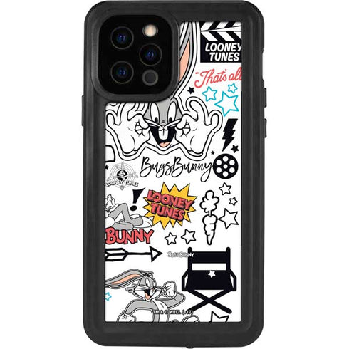 Looney Tunes Bugs Bunny Patches iPhone 12 Pro Waterproof Case