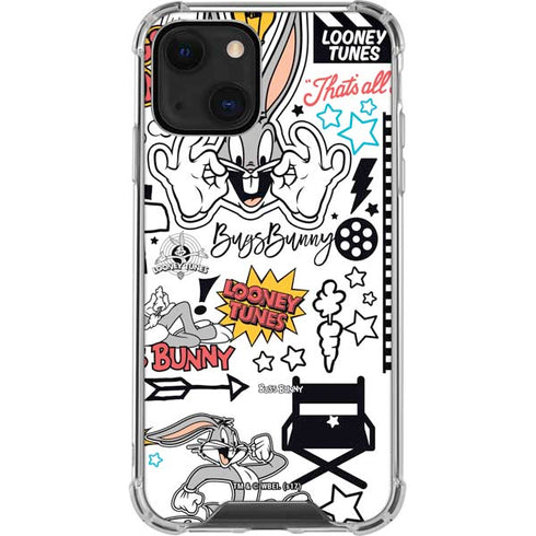 Looney Tunes Bugs Bunny Patches iPhone 14 Clear Case