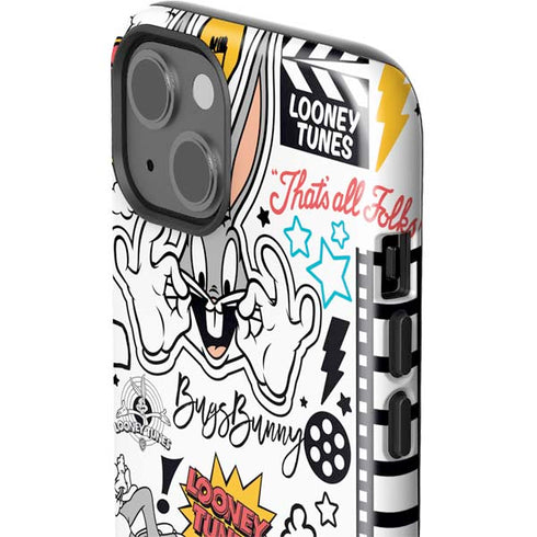 Looney Tunes Bugs Bunny Patches iPhone 14 Plus Impact Case