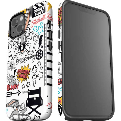 Looney Tunes Bugs Bunny Patches iPhone 15 Impact Case