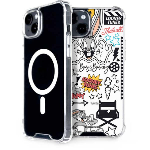 Looney Tunes Bugs Bunny Patches iPhone 15 Plus MagSafe Case