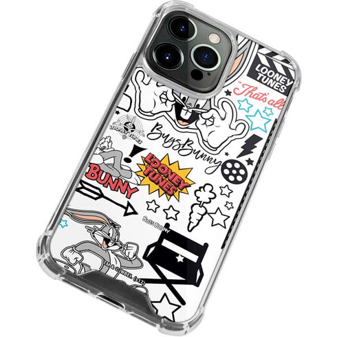 Looney Tunes Bugs Bunny Patches iPhone 15 Pro Clear Case