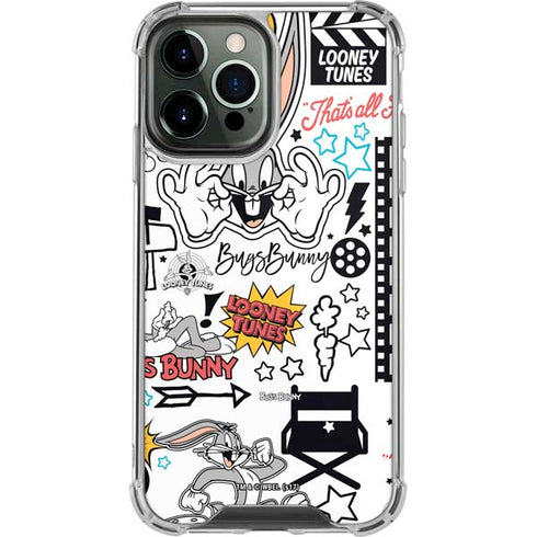Looney Tunes Bugs Bunny Patches iPhone 15 Pro Max Clear Case