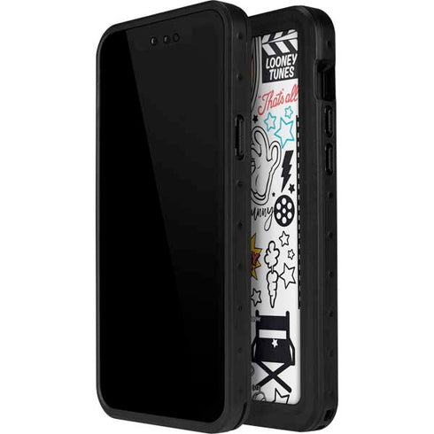 Looney Tunes Bugs Bunny Patches iPhone 14 Pro Max Waterproof Case