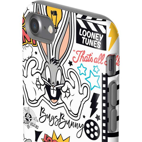 Looney Tunes Bugs Bunny Patches iPhone SE (2nd & 3rd Gen) Pro Case