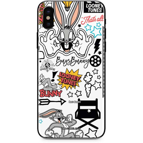 Looney Tunes Bugs Bunny Patches iPhone XS Skin
