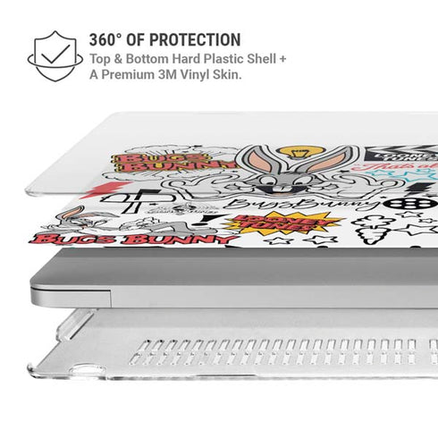 Looney Tunes Bugs Bunny Patches MacBook Air 15in (2023-2025) Case plus Skin