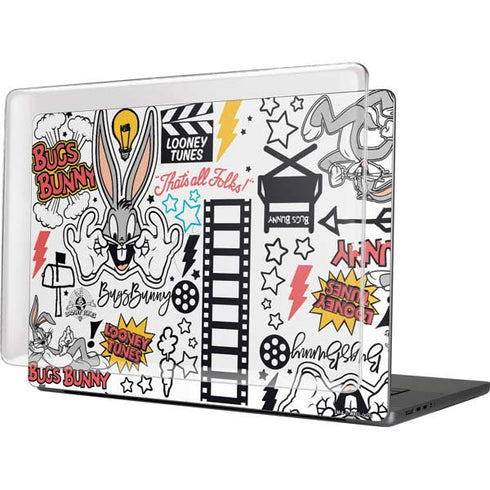 Looney Tunes Bugs Bunny Patches MacBook Pro 16in (2021-25) Case plus Skin
