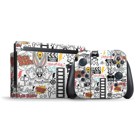 Looney Tunes Bugs Bunny Patches Nintendo Switch Bundle Skin