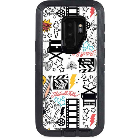 Looney Tunes Bugs Bunny Patches Otterbox Defender Galaxy Skin