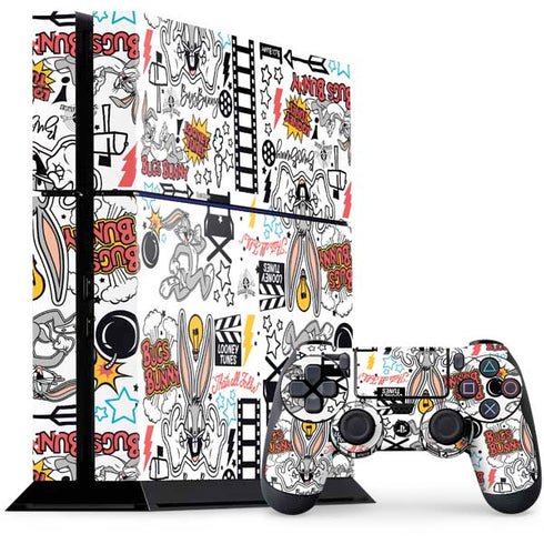 Looney Tunes Bugs Bunny Patches PS4 Console and Controller Bundle Skin