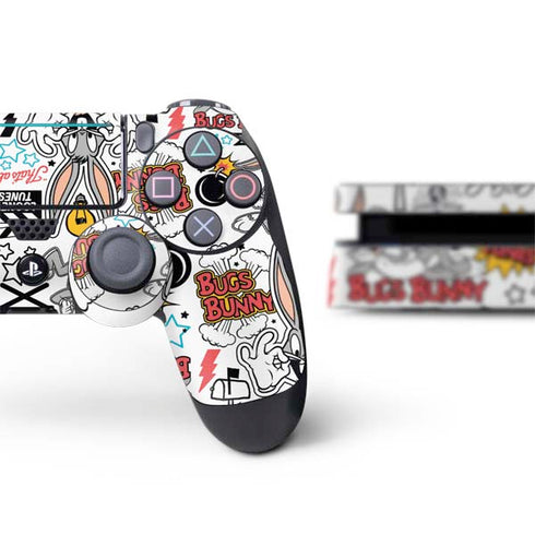 Looney Tunes Bugs Bunny Patches PS4 Slim Bundle Skin