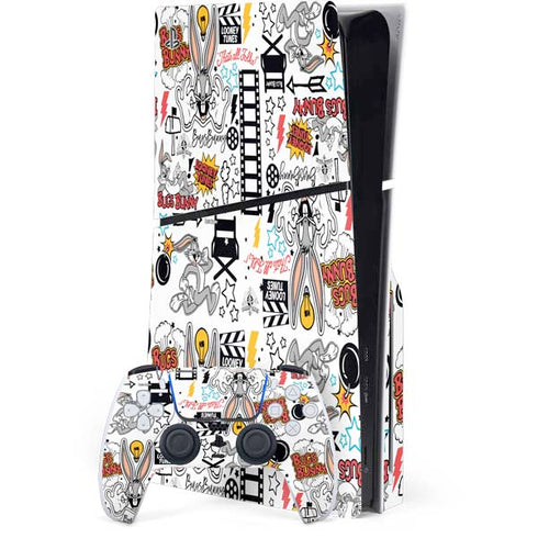 Looney Tunes Bugs Bunny Patches PS5 Slim Disk Bundle Skin
