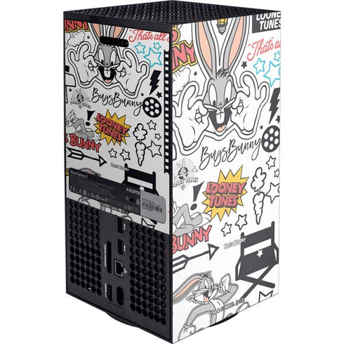 Looney Tunes Bugs Bunny Patches Xbox Series X Console Skin