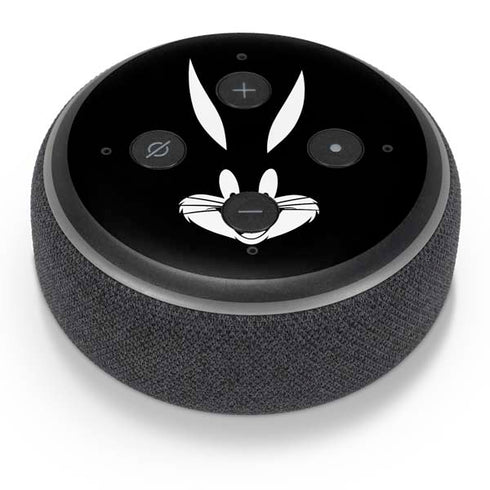 Looney Tunes Bugs Bunny Plain Black and White Amazon Echo Dot Skin