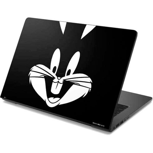 Looney Tunes Bugs Bunny Plain Black and White Dell Chromebook Skin