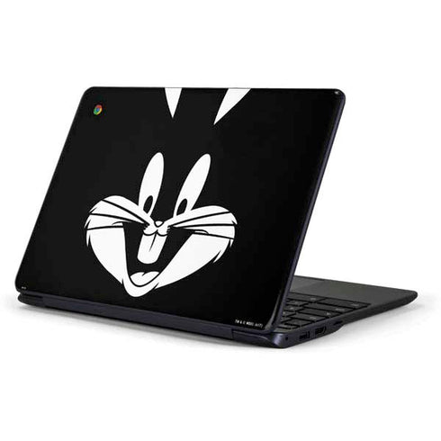 Looney Tunes Bugs Bunny Plain Black and White Samsung Chromebook Skin