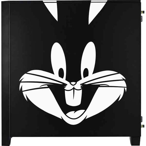 Looney Tunes Bugs Bunny Plain Black and White Corsair 4000D Tempered Glass Mid-Tower ATX Case Skin