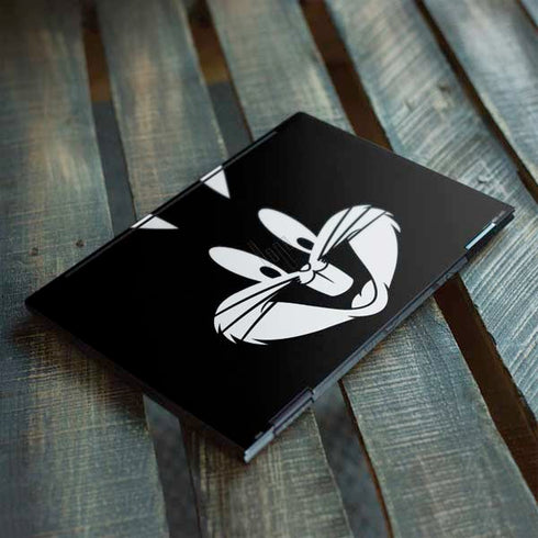 Looney Tunes Bugs Bunny Plain Black and White HP Envy Skin
