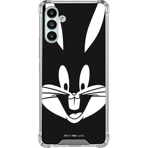 Looney Tunes Bugs Bunny Plain Black and White Galaxy A13 5G Clear Case