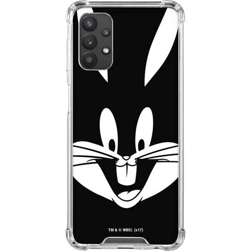 Looney Tunes Bugs Bunny Plain Black and White Galaxy A32 5G Clear Case