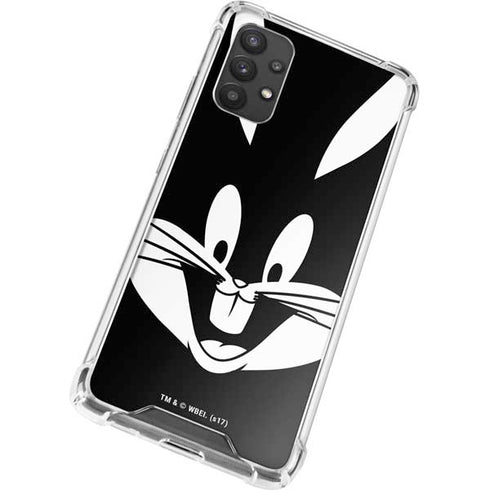 Looney Tunes Bugs Bunny Plain Black and White Galaxy A32 5G Clear Case