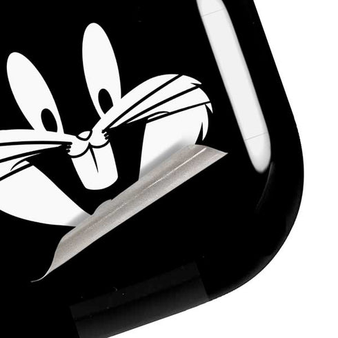 Looney Tunes Bugs Bunny Plain Black and White Galaxy Buds Pro Skin