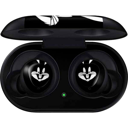 Looney Tunes Bugs Bunny Plain Black and White Galaxy Buds Skin