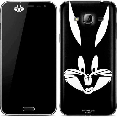 Looney Tunes Bugs Bunny Plain Black and White Galaxy J3 Skin