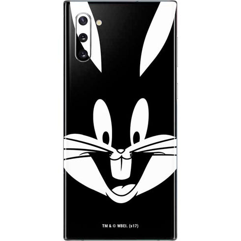 Looney Tunes Bugs Bunny Plain Black and White Galaxy Note 10 Skin