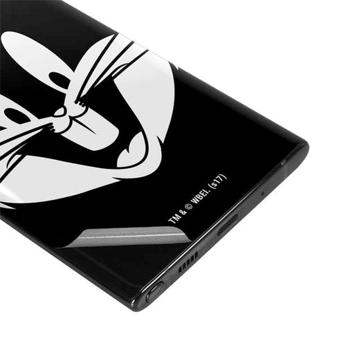 Looney Tunes Bugs Bunny Plain Black and White Galaxy Note 10 Skin