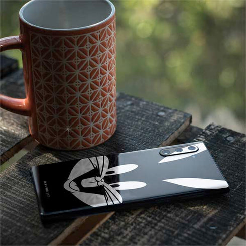 Looney Tunes Bugs Bunny Plain Black and White Galaxy Note 10 Skin