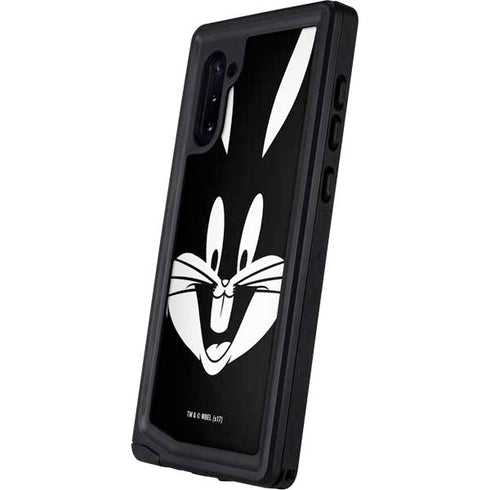 Looney Tunes Bugs Bunny Plain Black and White Galaxy Note 10 Waterproof Case