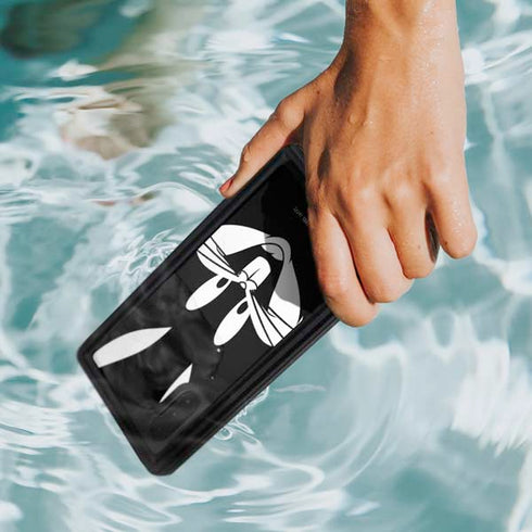 Looney Tunes Bugs Bunny Plain Black and White Galaxy Note 10 Waterproof Case