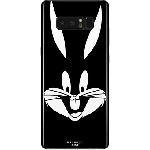 Looney Tunes Bugs Bunny Plain Black and White Galaxy Note 8 Skin